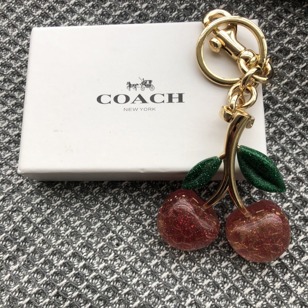 Coach Gold Cherry Keychain - Picture 4 of 6